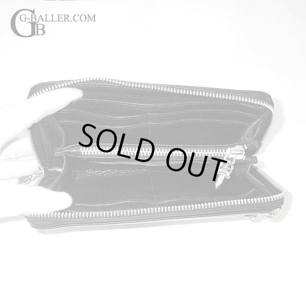 国内無 レア クロムハーツ ピラミッドコーナー スタッズ 長財布 インビ原本