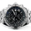 画像3: Breitling Crosswind Chronograph Bezel Diamond Stainless Pilotstrap Black Roman Dial Full Set (3)