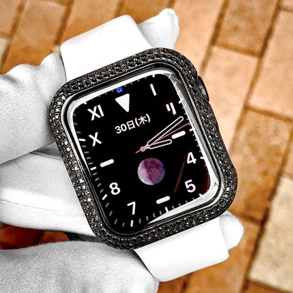 1266 Apple Watch エルメス ブラック ラバー シリコン バンド-