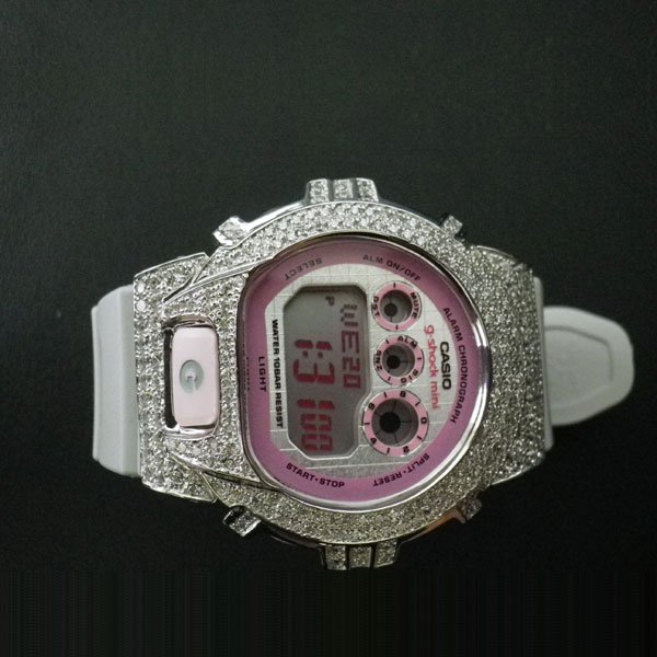 G-shock カスタム Baby-G g-shock mini 高級Crystalカスタム