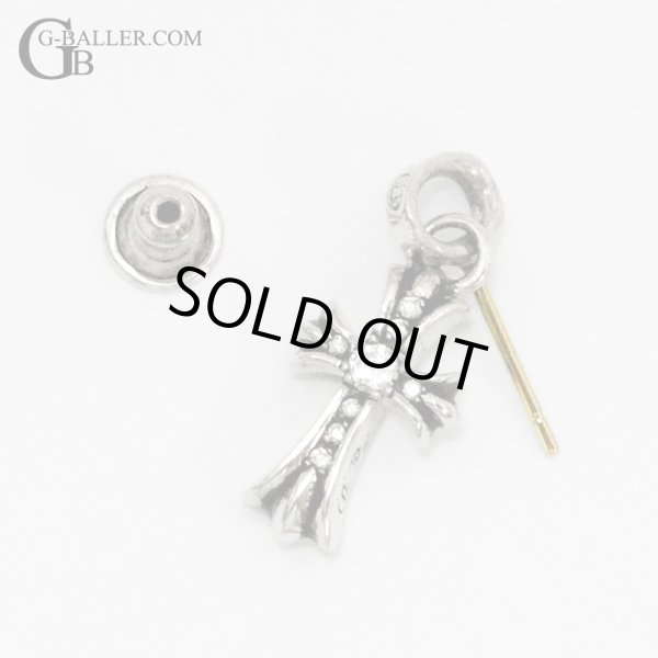 画像3: 【極美品 / レザーポーチ付】CHROME HEARTS クロムハーツ CHクロス ベビーファット ドロップイヤリング ピアス パヴェダイヤモンド | 241021 (3)
