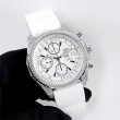 画像3: Breitling Bentley GT Chronograph Pave diamond new white rubber strap (3)