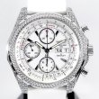 画像1: Breitling Bentley GT Chronograph Pave diamond new white rubber strap (1)