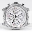 画像2: Breitling Bentley GT Chronograph Pave diamond new white rubber strap (2)