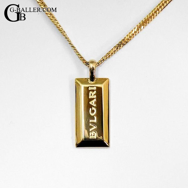BVLGARI正規品　人気フルロゴチャームネックレス美品　喜平3.5ミリ55 bvlgariingot-re.jpg
