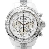 画像: Chanel J12 Chronograph 41mm Baguette Diamond 9P/DIA Dial White Ceramic AT