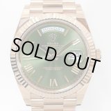 画像: Rolex Daydate 40 Olive green 228235 "New 2021" Dial Everose Gold President Bracelet