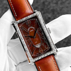 画像: CUERVO Y SOBRINOS Prominente Solo Tiempo A1012 Engraving Watch Special Order Leather / Rubber Strap