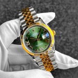 画像: Rolex Datejust 36 Olive Green Dial VI & IX Diamond Index 126233 Jubilee Bracelet Yellow Gold / SS