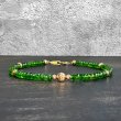 画像1: K18 CHROME DIOPSIDE イエローゴールド ブレスレット 天然ダイオプサイト（グリーン） (1)