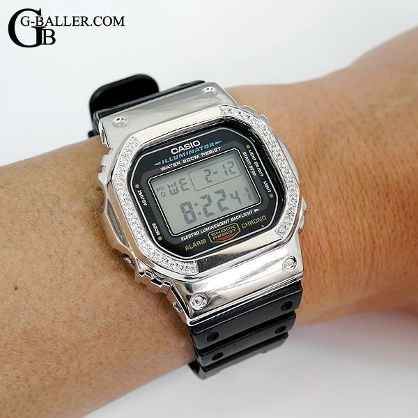 G-SHOCKカスタム シルバー ダブルライン カスタムベゼル DW5600 G-SHOCKカスタム シルバー ダブルライン カスタムベゼル DW5600