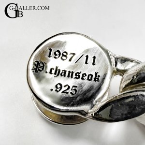 画像: レーザー刻印 名入れ オールドイングリッシュ 英語 数字 ブレスレット 刻印オーダー