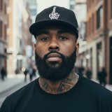 画像: FUCK YOU グラフィック ハンドサイン スワロCAP 黒 メッシュ