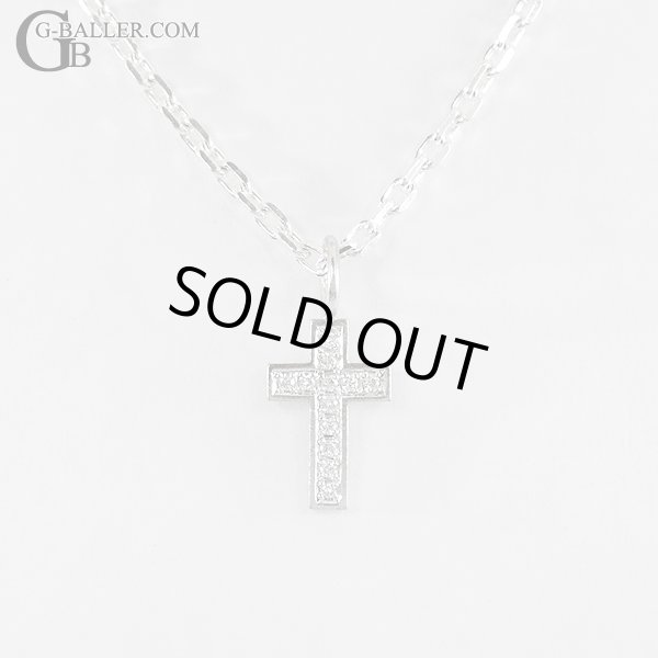 画像1: SJX DIAMOND CROSS CHARM K18 WG Ｍサイズ ダイヤペンダント ネックレストップ クロス 十字架 /2359 (1)