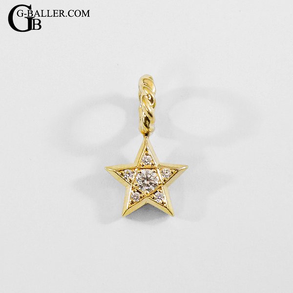 画像2: SJX DIAMOND STAR CHARM K18 YG 6ZC0136 ダイヤペンダント ネックレストップ スター 星 /2359 (2)