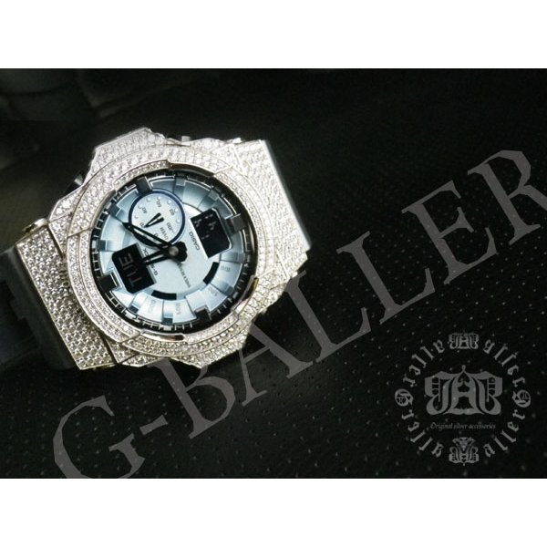 画像2: GA150　フルコンプリートモデル　ブルー×ホワイト　カスタム，フルセット販売！！ウブロ　メンズ腕時計 (2)