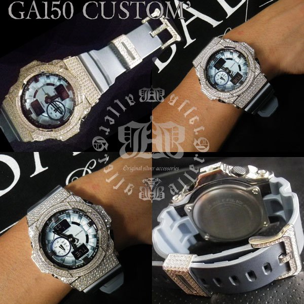 画像5: GA150　フルコンプリートモデル　ブルー×ホワイト　カスタム，フルセット販売！！ウブロ　メンズ腕時計 (5)