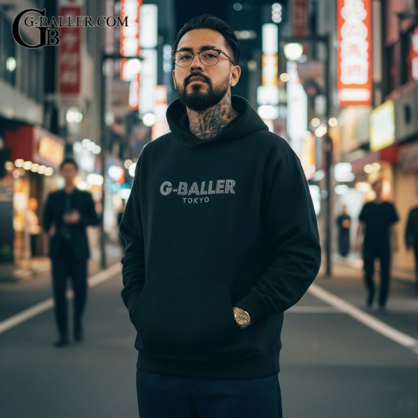 画像1: G-BALLER TOKYO スワロパーカー BLACK プルオーバー (1)