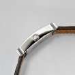 画像5: Hermes H Wath PM HH1.210 Pave Diamond White Dial Gold Brown Leather Strap (5)