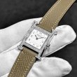 画像2: 【付属完備 / 新品レザーベルト】HERMES エルメス Hウォッチ HH1.210 白文字盤 グレージュ レザーストラップ | 250502 (2)