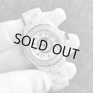 画像: 【新品 / 付属完備】CHANEL シャネル J12 33mm ベゼルダイヤ サークルダイヤ レディース 白 ホワイトセラミック