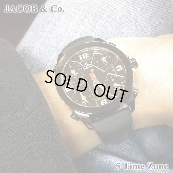 ジェイコブ/JACOB&Co. 5タイムゾーン ブラックPVD 40mm