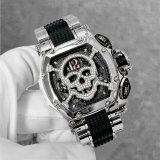 画像: Aquanautic KC Tonneau King Chronograph Skeleton Genuine Skull Diamond Mask