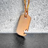 画像: K18PG Cut Star Dogtag Large カットスター ドッグタグ ラージ ペンダントトップ