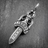 画像: 【CHレザーポーチ付】CHROME HEARTS クロムハーツ ダブルダガー ペンダント パヴェダイヤ | 250324