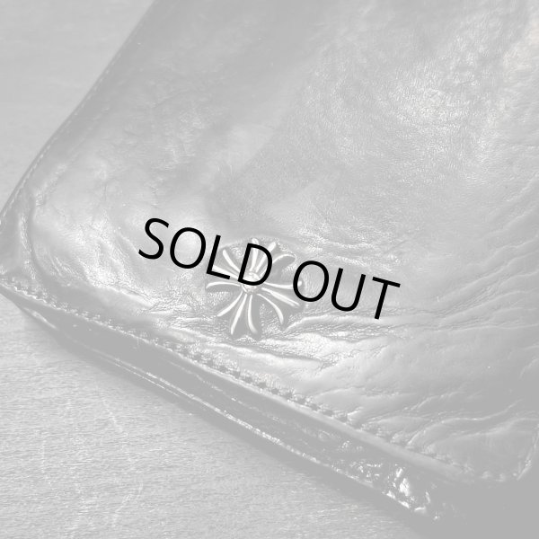 画像2: 【希少 / オールドモデル】CHROME HEARTS クロムハーツ 1スナップ CHプラス レザーウォレット ブラック | 250407 (2)