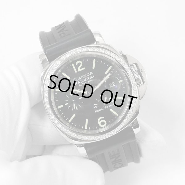 画像1: Panerai Luminor Power Reserve Date Bezel Diamond Rubber Strap (1)