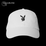 画像: PLAYBOYロゴ スワロフスキーCAP 白 期間限定SALE!!