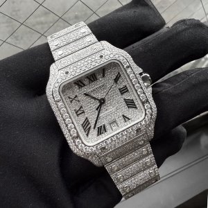 画像: Cartier Santos サントス ドゥ カルティエ LM フルダイヤ 