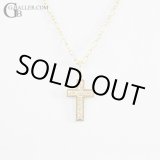 画像: SJX DIAMOND CROSS NECKLACE K18 YG Ｍサイズ ダイヤペンダント ネックレス クロス 十字架 /23513