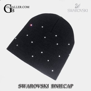 画像: スワロフスキー デコ デザイン ニット帽 キャップ