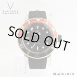 画像: ヴィンテージコンセプト VINTAGE CONCEPT 時計 V3AL ブラック ｘ レッド 希少 ブランド腕時計