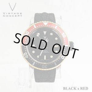 画像: ヴィンテージコンセプト VINTAGE CONCEPT 時計 V3AL ブラック ｘ レッド 希少 ブランド腕時計