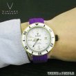 画像3: VINTAGE CONCEPT ヴィンテージコンセプト 腕時計 V3AL ホワイト ｘ パープル (3)