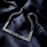 画像: 【激レア】VINTAGE CHANEL ヴィンテージシャネル ロゴプレート COCO チェーンネックレス シルバー/ブラック | 251125