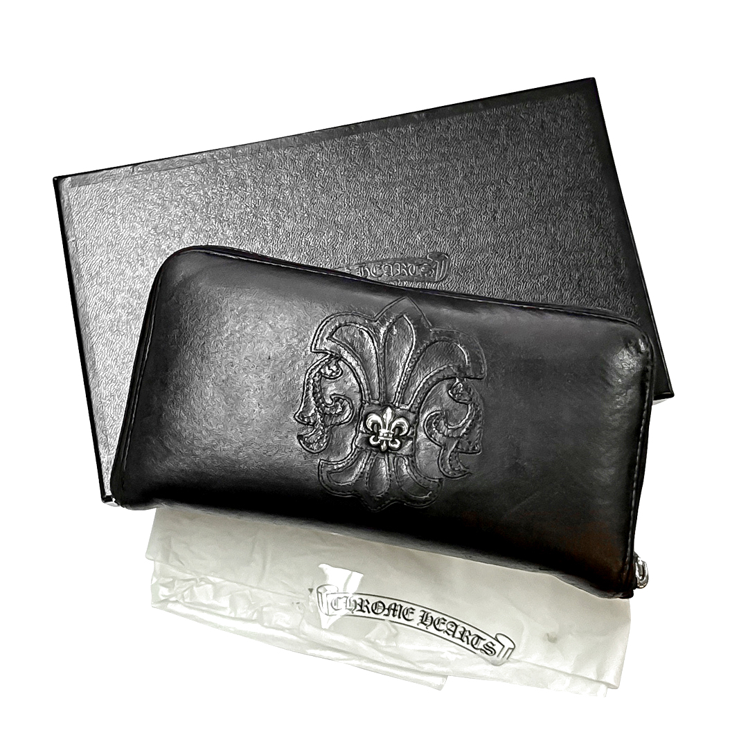 画像: クロムハーツ REC F ZIP #2 BSフレア レザーパッチ ラウンドジップウォレット 入荷！