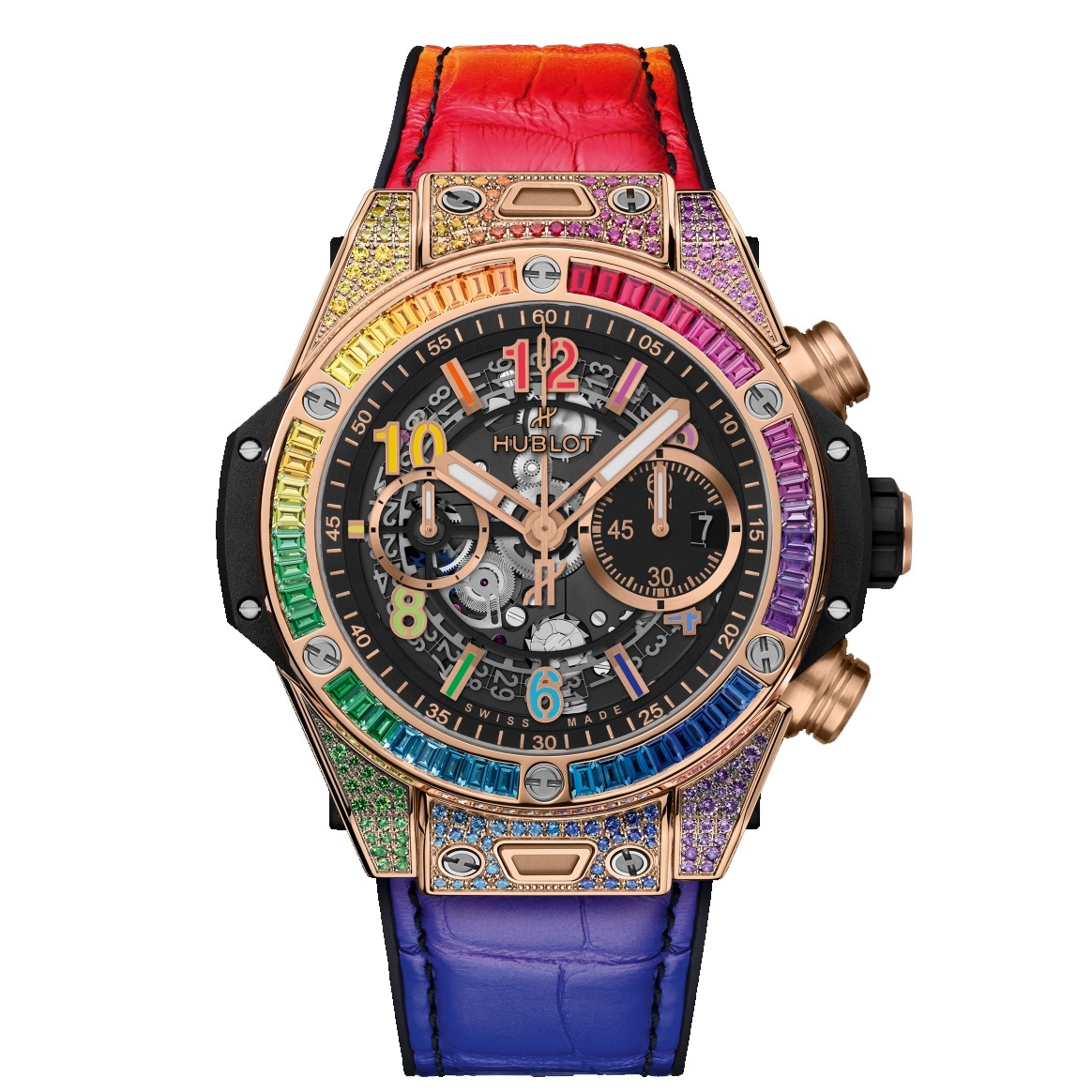 画像1: Hublot Big Bang Unico King Gold Rainbow 44mm 421.OX.1118.LR.0999 (1)