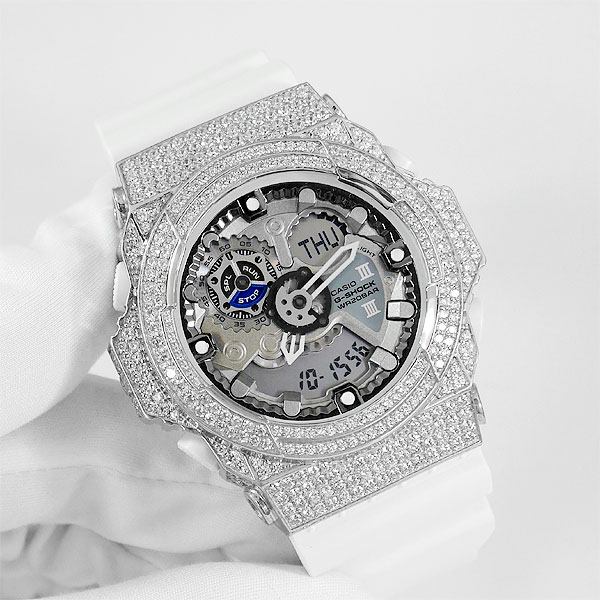 G-Shock Custom by G-BALLER | GA-300 Rhodium Coating Diamond